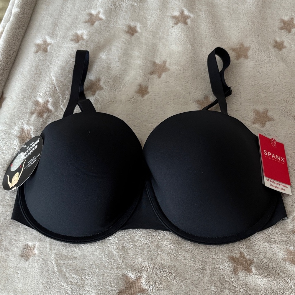 SPANX Elegant Black Strapless Bra